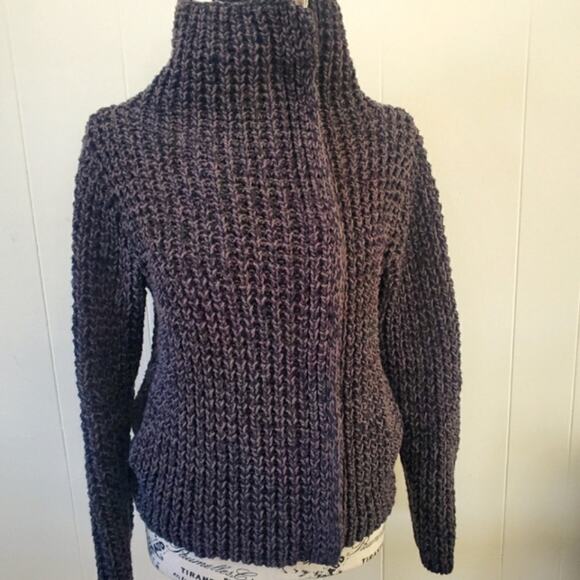 GAP Sweaters - Gap Moto Style Chunky knit Sweater Jacket Women's Sz S